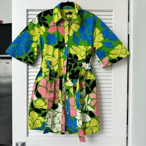 Stine Goya Carli Belted Floral Shirt-Dress